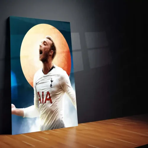 Christian Eriksen Celebration ? Tottenham Hotspur Artistic Poster Metal Frame | Spurs Midfield Maestro Wall Art - Image 2