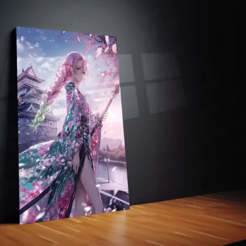 Mitsuri Kanroji Metal Frame | Love Hashira Demon Slayer Wall Art | Anime Aesthetic Poster - Image 2