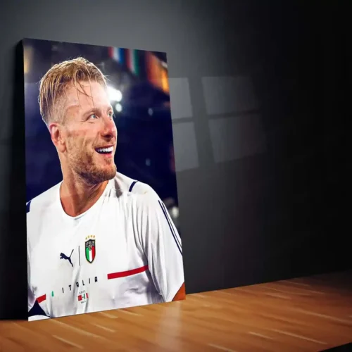 Ciro Immobile Italy Smiling ? Metal Frame | Azzurri Striker Wall Art - Image 2
