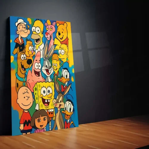 SpongeBob SquarePants Cartoon Metal Frame Poster | Fun & Vibrant Wall Decor for Kids Room or Animation Fans - Image 2