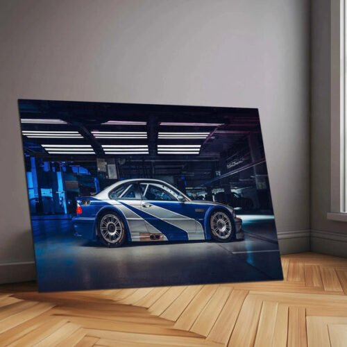 Car Metal Poster | 2005 BMW M3 GTR Need for Speed Metal Poster ? Iconic Racing Game Wall Art 1