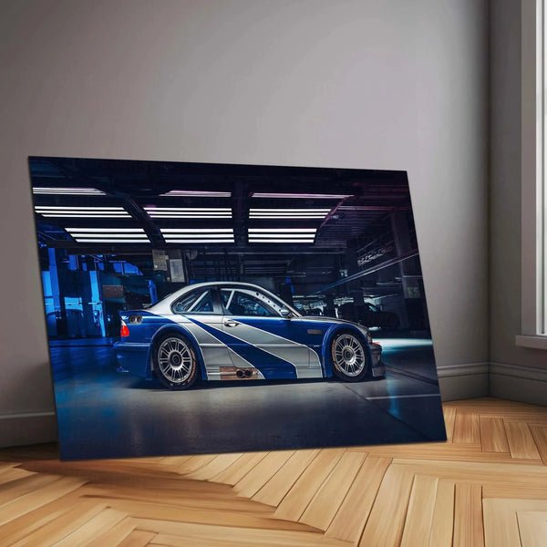 Car Metal Poster | 2005 BMW M3 GTR Need for Speed Metal Poster ? Iconic Racing Game Wall Art 1