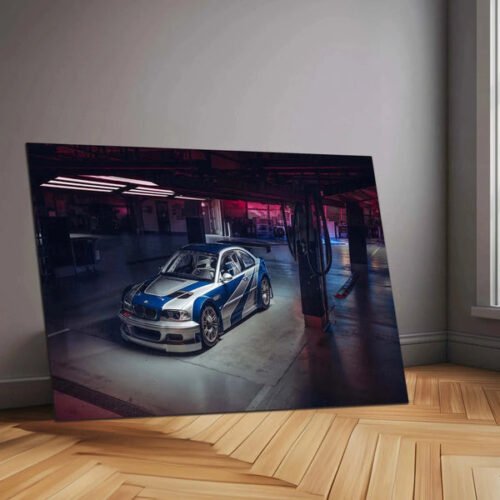 Car Metal Poster | 2005 BMW M3 GTR Need for Speed Metal Poster ? Iconic Racing Game Wall Art 2