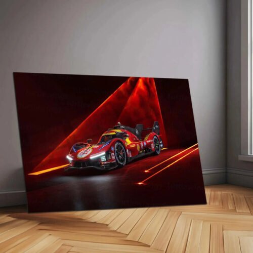 Car Metal Poster | 2025 Ferrari 499P-001 Metal Poster ? Ultimate Hypercar Racing Wall Art