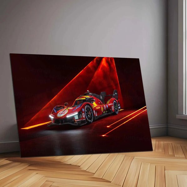 Car Metal Poster | 2025 Ferrari 499P-001 Metal Poster ? Ultimate Hypercar Racing Wall Art