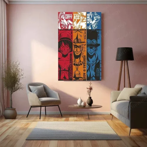 Luffy, Ace & Sabo Metal Poster ? One Piece Brothers Wall Art - Image 3