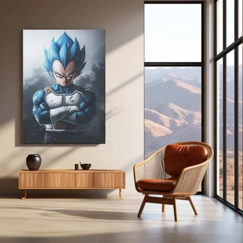 Vegeta Metal Poster ? Dragon Ball Z Warrior | Saiyan Prince Wall Art 5 - Image 3
