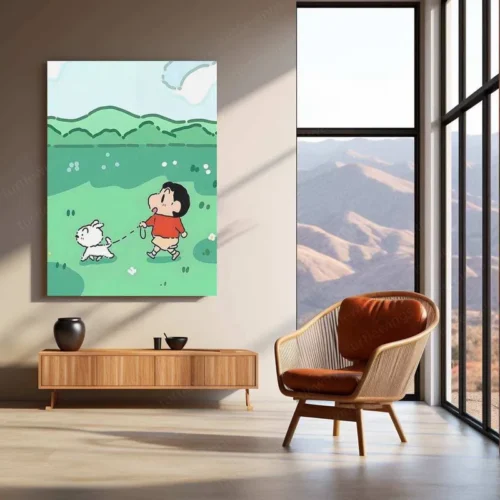 Shinchan Metal Poster ? Fun & Playful Anime Wall Art | Cartoon Decor - Image 3