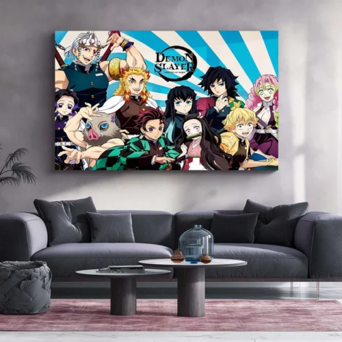 Anime Metal Poster | Kimetsu No Yaiba ? The Hashira Squad Metal Frame - Image 2