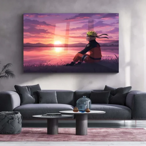 Anime Metal Poster | Sunset Naruto ? The Journey of a Shinobi | Peace After Battle Metal Frame Poster - Image 2