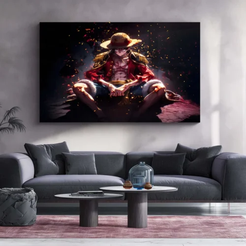 Luffy ? Metal Frame | One Piece Anime Wall Art | Monkey D. Luffy Poster for Otaku & Straw Hat Pirates Fans 01 - Image 2