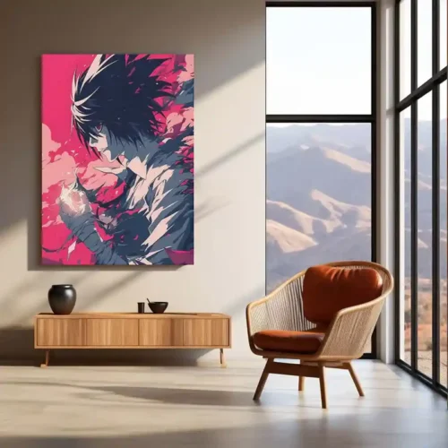 Anime Metal Poster | The Master Detective of Death Note ? L Metal Poster | Gothic Anime Wall Frame - Image 3