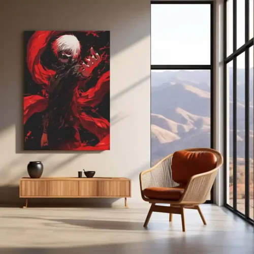 Anime Metal Poster | Tokyo Ghoul ? Ken Kaneki Shadow Metal Poster | Dark Anime Wall Frame - Image 3