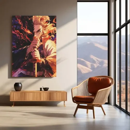 Kyojuro Rengoku ? Flame Hashira Metal Poster | Demon Slayer Anime Wall Frame - Image 3