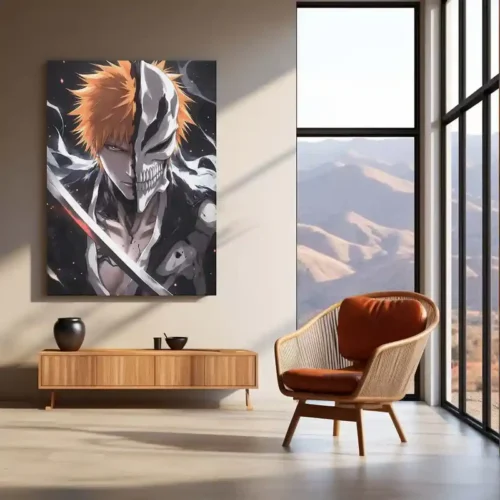 Ichigo Kurosaki ? Bankai Metal Poster | Bleach Anime Wall Frame 01 - Image 3