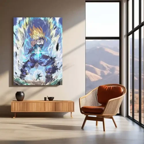Anime Metal Poster | Dragon Ball Z ? Gohan?s Final Kamehameha Metal Poster | Anime Power Wall Frame - Image 3