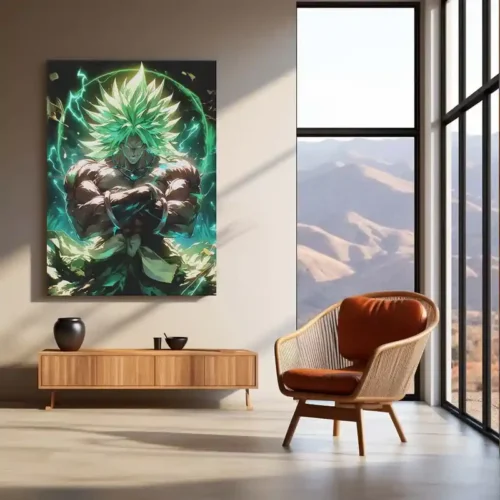 Anime Metal Poster | Unleashed Fury ? Broly Legendary Super Saiyan Metal Poster | Dragon Ball Wall Frame - Image 3