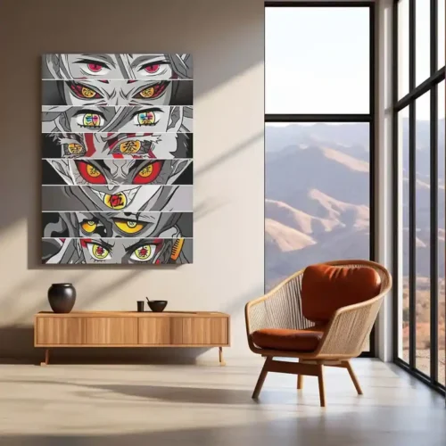 Anime Metal Poster | Upper Moon Demon Eyes ? Demon Slayer Villains Collection Metal Poster | Kimetsu no Yaiba Wall Frame - Image 3