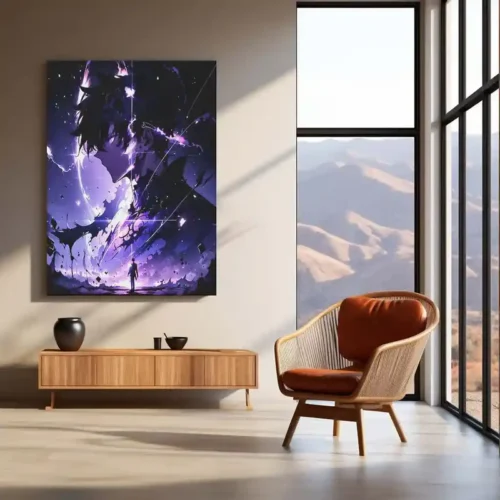 Anime Metal Poster | Sung Jin-Woo ? Solo Leveling Metal Poster | Shadow Monarch Anime Wall Frame - Image 3