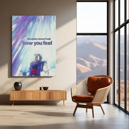Gohan Power-Up - ?Discipline Doesn?t Ask How You Feel? Metal Poster | Dragon Ball Z Motivational Anime Wall Art - Image 3