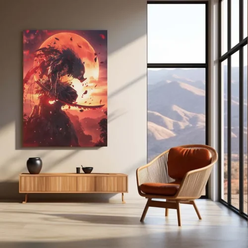 Anime Metal Poster | Inosuke Hashibira Metal Poster | Demon Slayer Wall Art | Beast Breathing Warrior Decor - Image 3