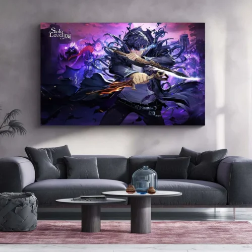 Solo Leveling Metal Poster | Sung Jin-Woo Shadow Monarch Wall Art | Anime Manhwa Decor 14 - Image 2