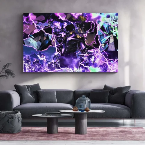 Solo Leveling Metal Poster | Sung Jin-Woo Shadow Monarch Wall Art | Anime Manhwa Decor 02 - Image 2