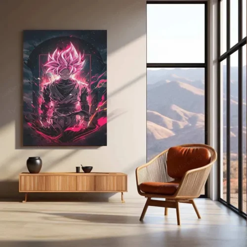 Black Goku Metal Poster ? Dragon Ball Z Super Saiyan Art | Powerful Anime Decor 4 - Image 3