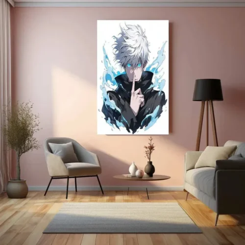 Satoru Gojo Metal Poster | Jujutsu Kaisen Anime Wall Art | Limitless Sorcerer - Image 3