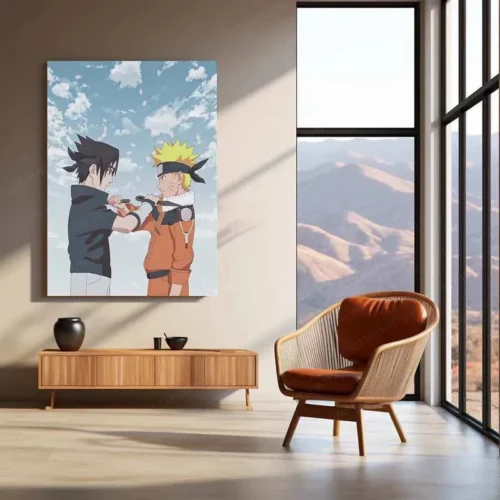 Sasuke & Naruto Metal Poster ? Legendary Shinobi Rivalry Wall Art - Image 3