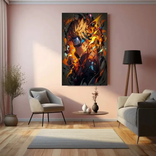 Kawaii Naruto Metal Poster | Cute Anime Wall Art | Adorable Ninja Aesthetic 5 - Image 3