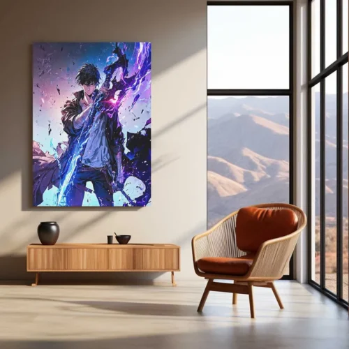 Solo Leveling Metal Poster | Sung Jin-Woo Shadow Monarch Wall Art | Anime Manhwa Decor 15 - Image 3