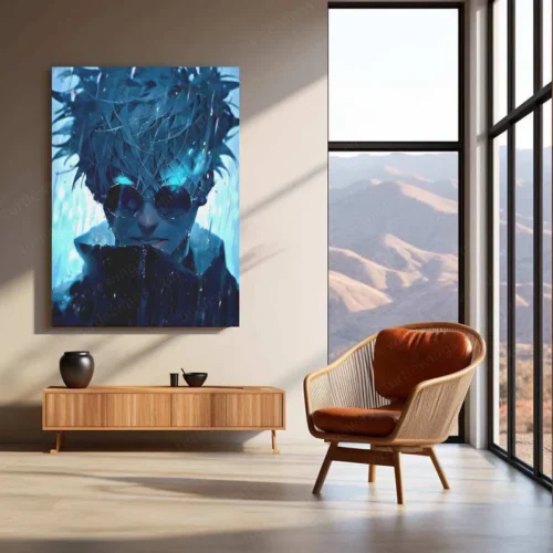 Satoru Gojo Metal Poster | Jujutsu Kaisen Anime Wall Art | Infinity Domain Expansion Decor Description - Image 3
