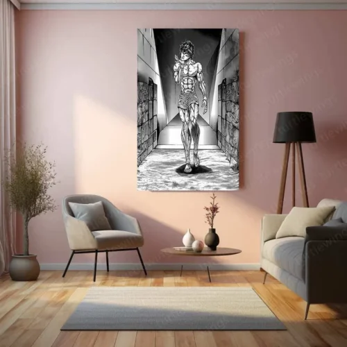 Baki Hanma Metal Poster | Anime Wall Art | Fighting Spirit & Martial Arts Decor - Image 3