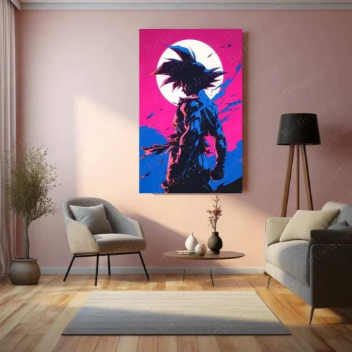 Black Goku Metal Poster | Dragon Ball Super Wall Art - Image 3