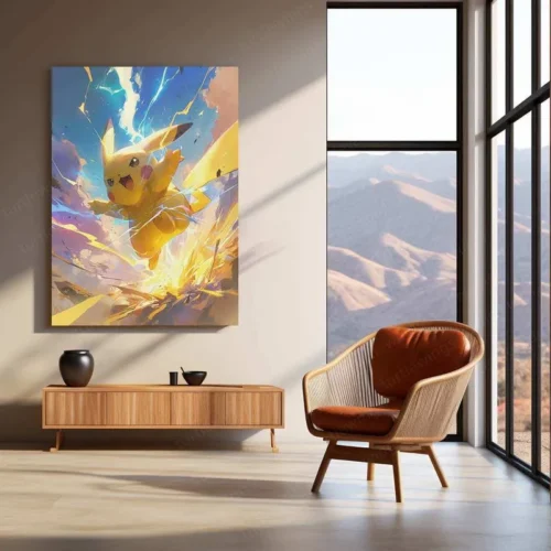 Pikachu Pok?mon HD Metal Poster ? Brilliant Burst of Lightning - Image 3