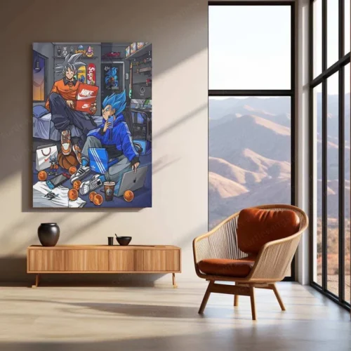 Goku x Vegeta Metal Poster ? Ultimate Dragon Ball Z Rivalry Art | Saiyan Power Wall Decor - Image 3