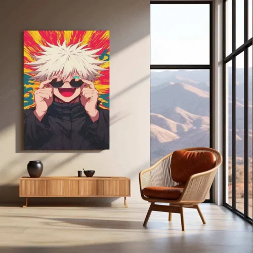 Gojo Satoru Metal Poster ? Iconic Jujutsu Kaisen Character Art | Powerful Anime Wall Decor 1 - Image 3