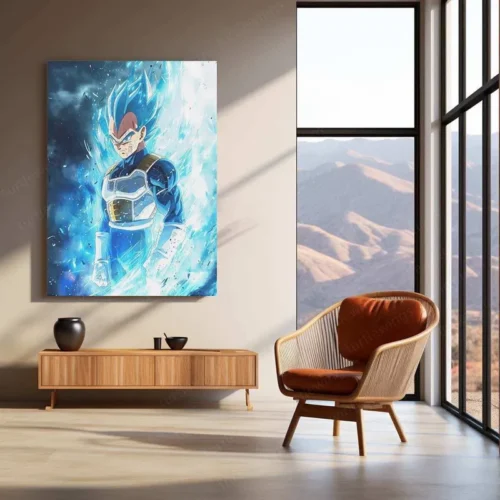 Vegeta Metal Poster ? Saiyan Prince Wall Art | Dragon Ball Z Anime Decor - Image 3