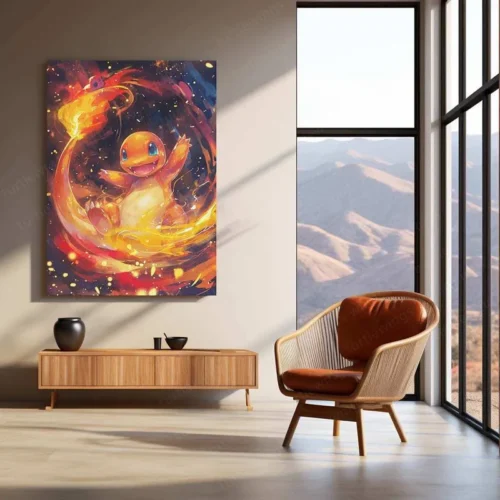 Charmander Watercolor Metal Poster ? Pok?mon Wall Art for Fans & Collectors - Image 3
