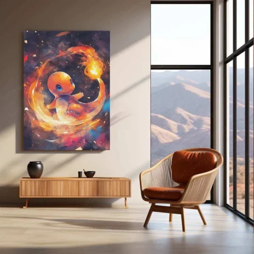 Charmander Watercolor Metal Poster ? Pok?mon Wall Art for Fans & Collectors - Image 3