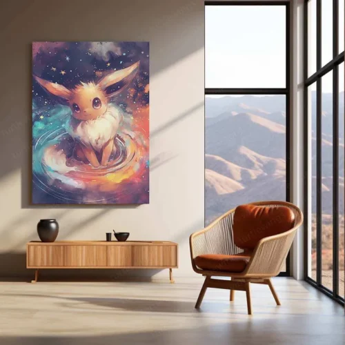 Eevee Watercolor Metal Poster ? Pok?mon Wall Art for Fans & Collectors - Image 3