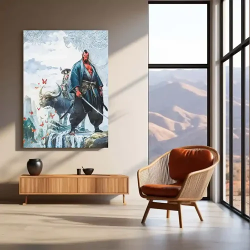 Japanese Ninja Fantasy ? The Oni Warrior?s Journey | Epic Samurai Art Metal Frame Poster - Image 3