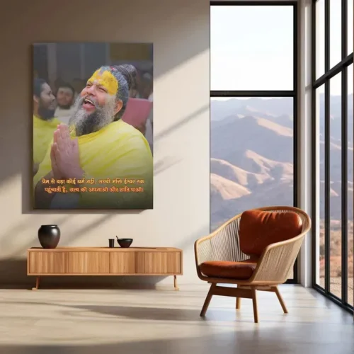 Premanand Ji Maharaj Metal Poster ? Divine Wisdom & Devotion 1 - Image 3