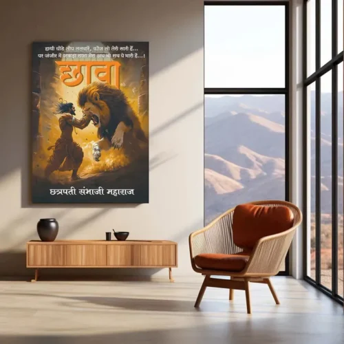 Spiritual Metal Poster | Chhatrapati Sambhaji Maharaj Metal Poster ? Warrior King Historical Wall Art - Image 3