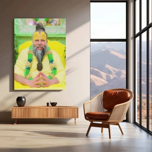 Premanand Ji Maharaj Metal Poster | A Tribute to Spiritual Serenity 3 - Image 3