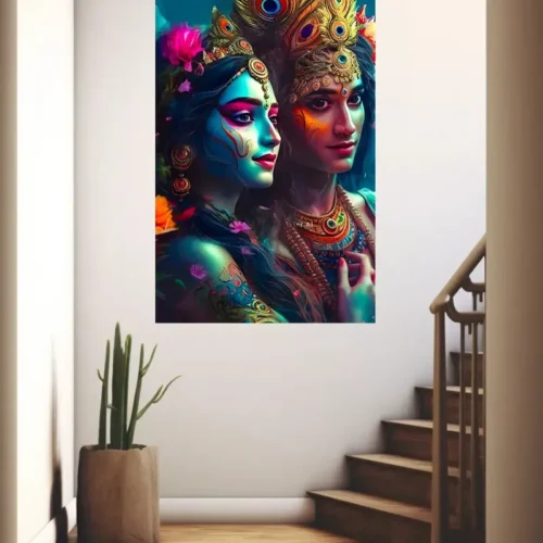 Radha Krishna Metal Poster - Image 3
