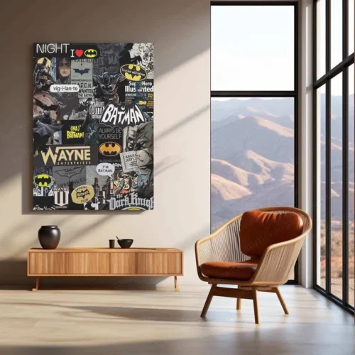 Batman Metal Poster ? Dark Knight Wall Art | Gotham Hero Aesthetic Decor - Image 3