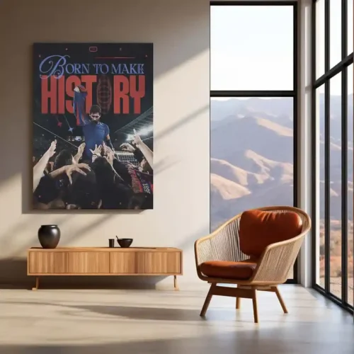 Born to Make History ? Lionel Messi Tribute Metal Frame | GOAT Football Poster - Image 3