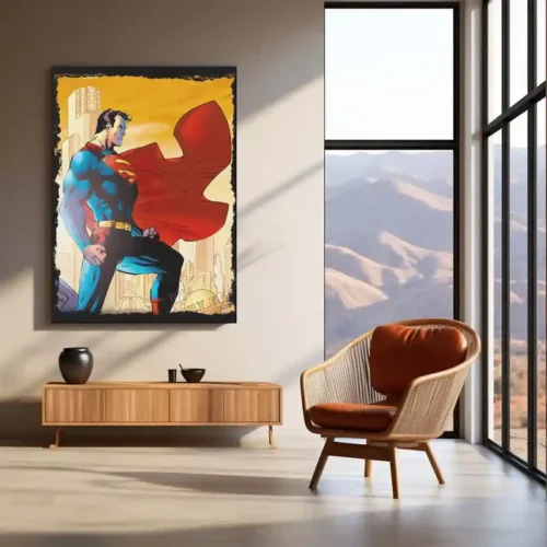 Superman ? Man of Steel Metal Poster | DC Comics Superhero Wall Frame - Image 3